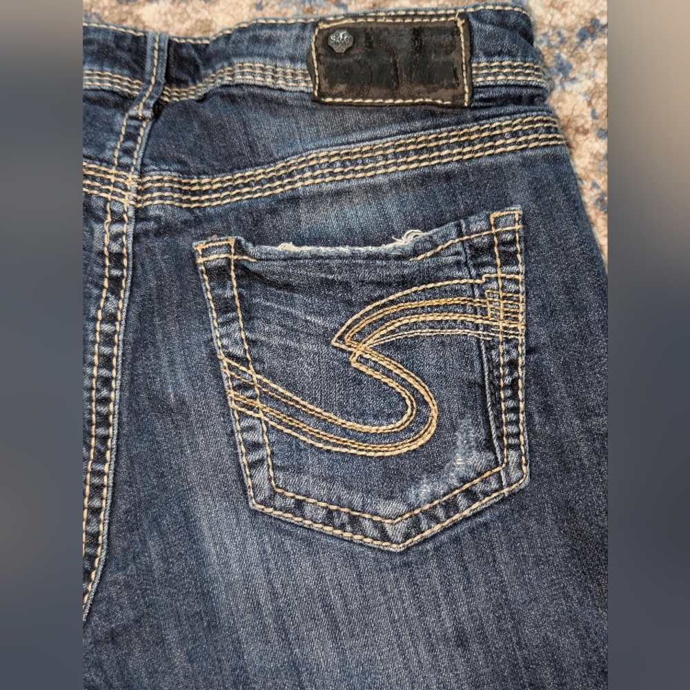 Silver Jeans Distressed Suki High Short Size 29 - Picture 3 of 6